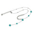Sarcelle | Argent | Suspension double cascade de verre Firefly